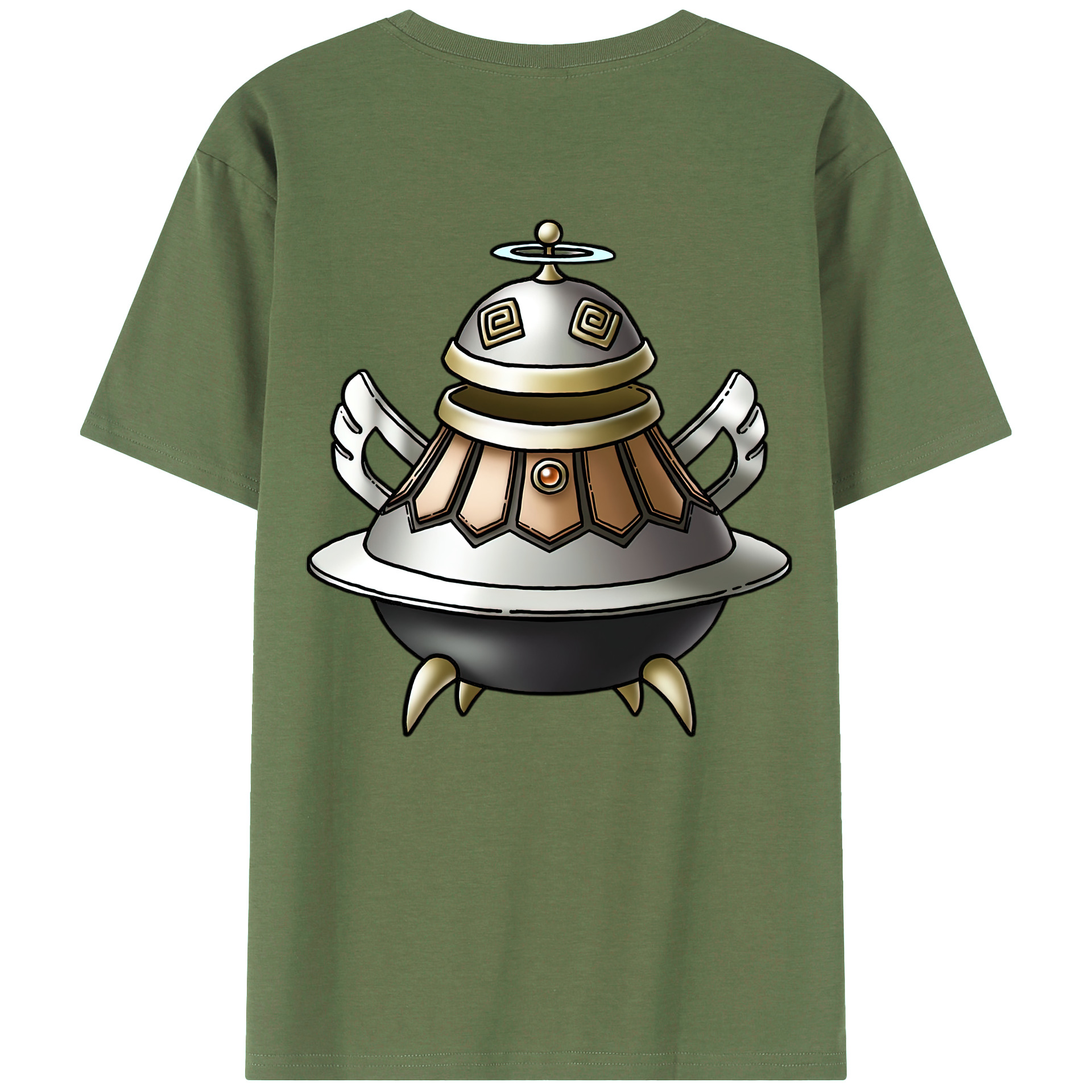 （画像用） ドラゴンクエスト Doragon Kuesuto Dragon Quest 綿100％ メンズ半袖Tシャツ（バックプリント） 通気性
